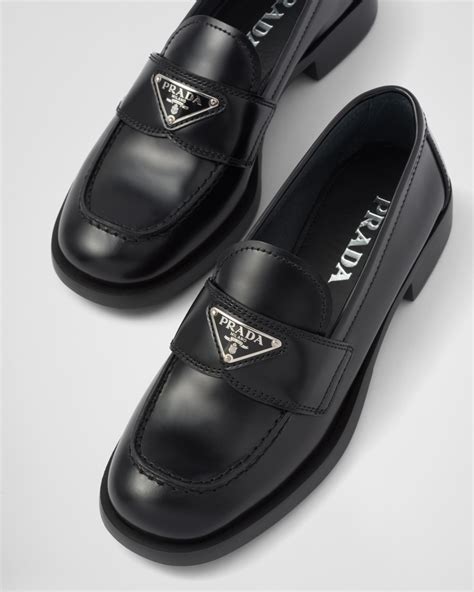 prada loafers cheap|unlined brushed leather loafers prada.